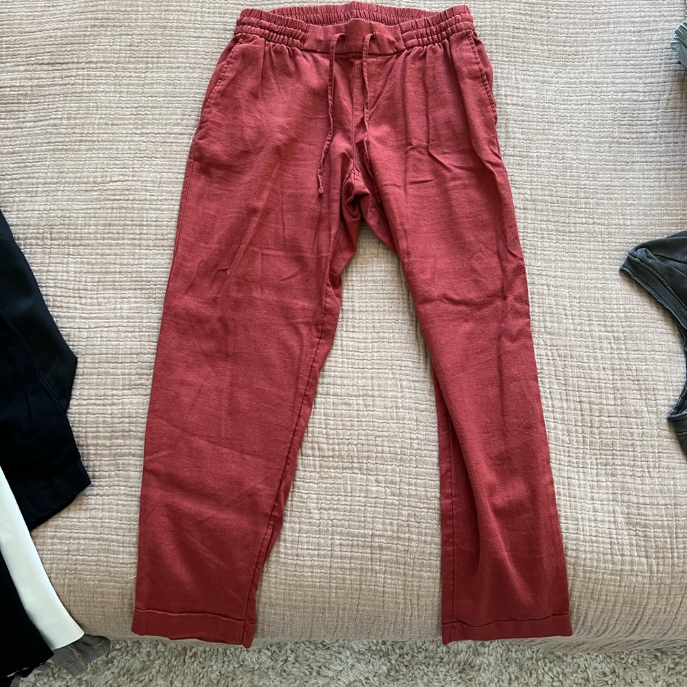 Cropped linen pants